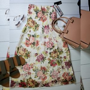 Floral Print Tube top Dress